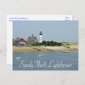 Cape Cod, Massachusetts - Sandy Neck Leuchtturm Postkarte (Vorne/Hinten)