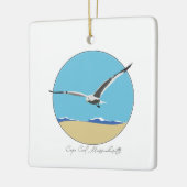 Cape Cod, Massachusetts Sea Gull über Strand Keramikornament (Links)