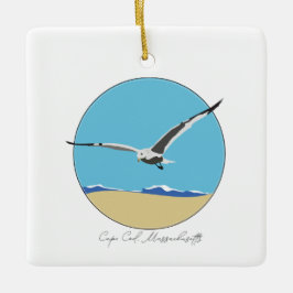 Cape Cod, Massachusetts Sea Gull über Strand Keramikornament