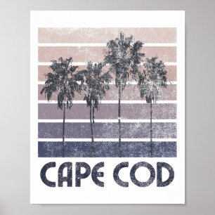 Cape Cod Massachusetts Strand Sommerurlaub Vintage Poster
