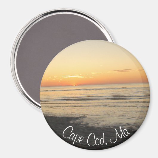 Cape Cod, Massachusetts Sunset Souvenir Magnet (Vorderseite/Rückseite)