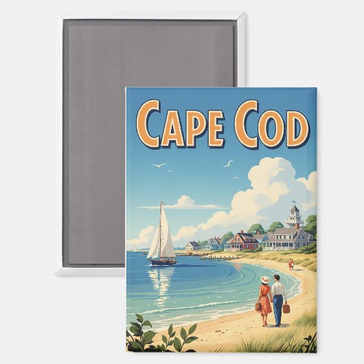 Cape Cod Massachusetts Travel Magnet (Vorderseite/Rückseite)