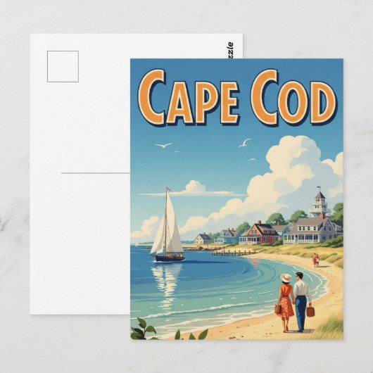 Cape Cod Massachusetts Travel Postkarte (Vorne/Hinten)
