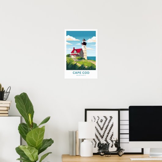 Cape Cod Massachusetts Travel Print Poster (Heimbüro)