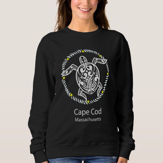 Cape Cod Massachusetts - Tribal Turtle Sweatshirt (Vorderseite)