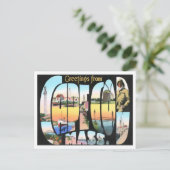 Cape Cod, Massachusetts Vintag Big Letters Postkarte (Stehend Vorderseite)