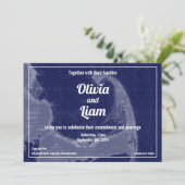 Cape Cod Massachusetts Vintage Karte Einladung Hoc (Stehend Vorderseite)