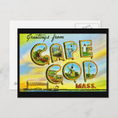 Cape Cod Massachusetts Vintage Postkarte (Vorne/Hinten)