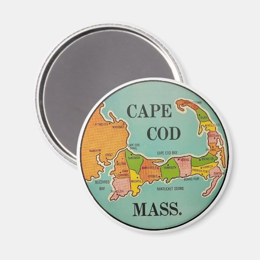 Cape Cod Massachusetts Vintage Reise Magnet (Vorderseite/Rückseite)