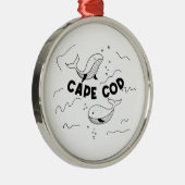 Cape Cod Massachusetts Wale Ornament Aus Metall (Rechts)