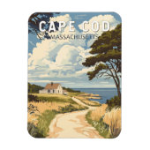 Cape Cod Massachusetts Wandern Vintag Magnet (Vertikal)
