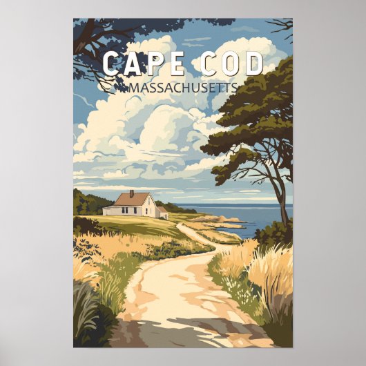 Cape Cod Massachusetts Wandern Vintag Poster (Vorne)