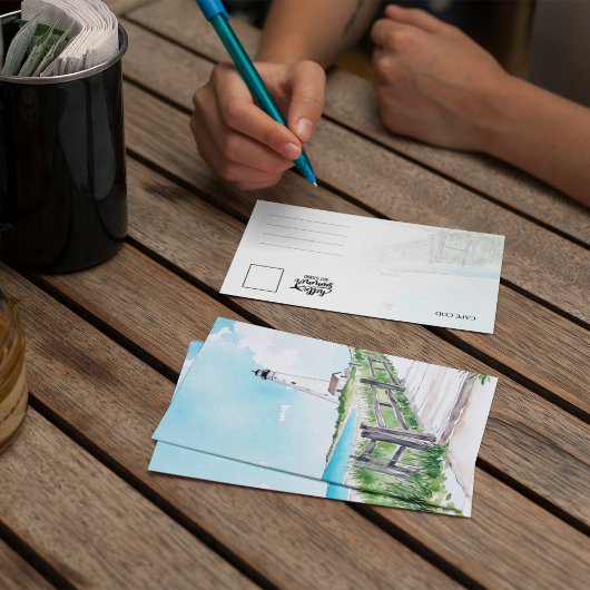 Cape Cod Massachusetts Wasserfarbe Postkarte