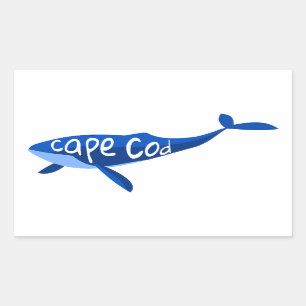 Cape Cod Massachusetts Whale Rechteckiger Aufkleber