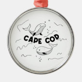 Cape Cod Massachusetts Whales Ornament Aus Metall (Vorne)