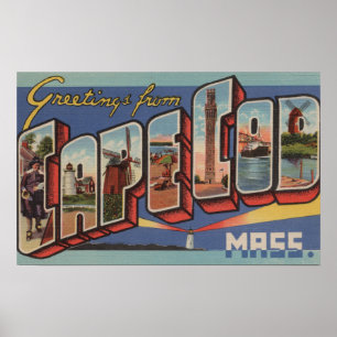 Cape Cod, MassachusettsGroße Buchstabenszenen Poster