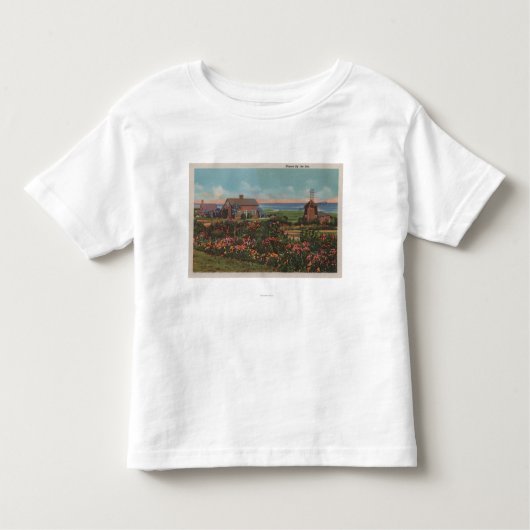Cape Cod, MassachusettsHomes durch die Seeansicht Kleinkind T-shirt (Vorderseite)