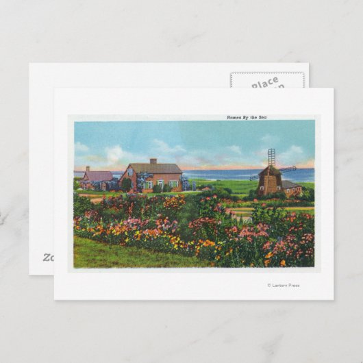 Cape Cod, MassachusettsSicht auf die Zuhause Postkarte (Vorne/Hinten)