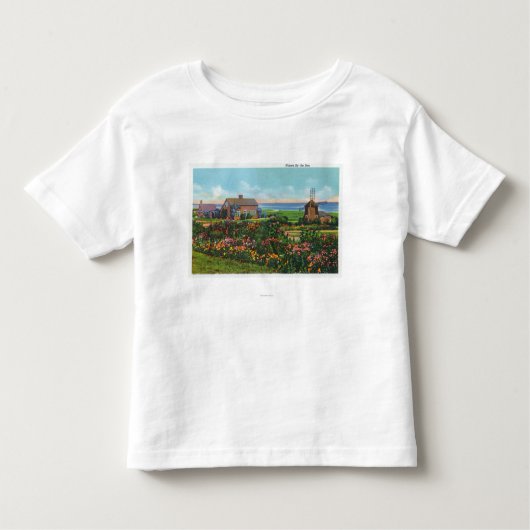 Cape Cod, MassachusettsView der Häuser durch Kleinkind T-shirt (Vorderseite)