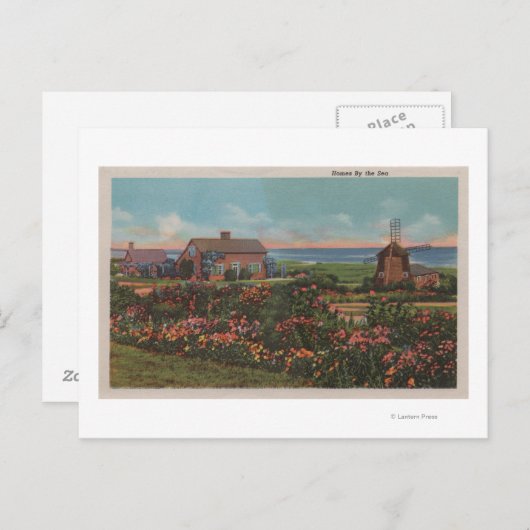 Cape Cod, MassachusettsWohnungen mit Meerblick Postkarte (Vorne/Hinten)