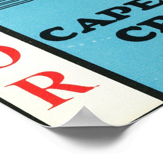 Cape Cod Mayflower Eatmor Cranberries Marke Poster (Ecke)