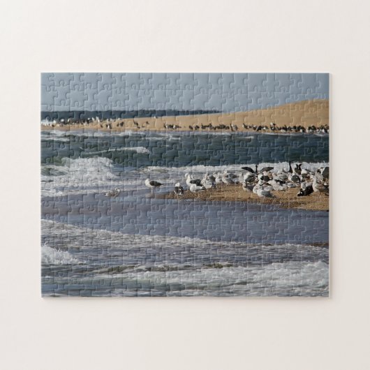 Cape Cod-Meerblick mit Ufervögeln Puzzle (Horizontal)