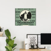 Cape Cod Minots Light Brand Cranberry Label Poster (Heimbüro)