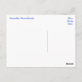 Cape Cod Nantucket, Massachusetts Postkarte (Rückseite)