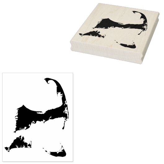 Cape Cod, Nantucket und Martha's Vineyard Map Gummistempel (Stempel)