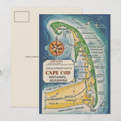 Cape Cod National Seashore 5x7 Postcard Dankeskarte (Vorne/Hinten)