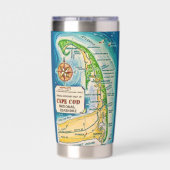Cape Cod National Seashore Isolierte Tasse Thermobecher (Rückseite)