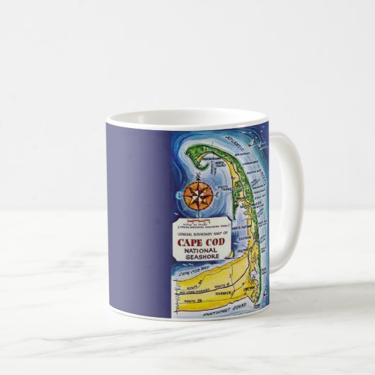 Cape Cod National Seashore Karte Tasse (VorderseiteRechts)