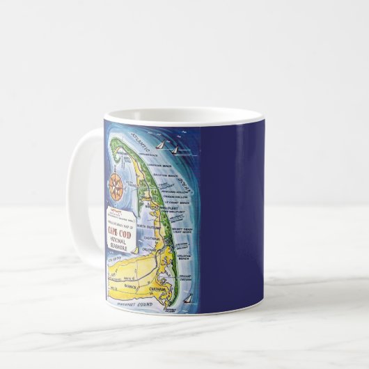Cape Cod National Seashore Karte Tasse (Vorderseite Links)