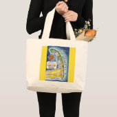 Cape Cod National Seashore Karte Tote Jumbo Stoffbeutel (Vorderseite (Produkt))