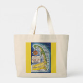 Cape Cod National Seashore Karte Tote Jumbo Stoffbeutel (Rückseite)