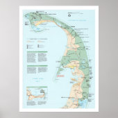 Cape Cod National Seashore Map (1997) Poster (Vorne)