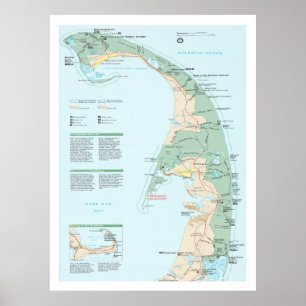 Cape Cod National Seashore Map (1997) Poster