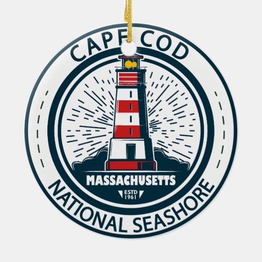 Cape Cod National Seashore Massachusetts Abzeichen Keramik Ornament (Hinten)
