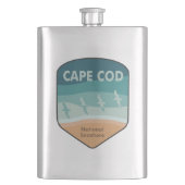 Cape Cod National Seashore Massachusetts Seagulls Flachmann (Vorderseite)