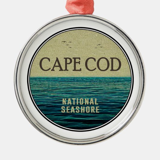 Cape Cod National Seashore Ocean Birds Ornament Aus Metall (Vorne)