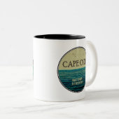 Cape Cod National Seashore Ocean Birds Zweifarbige Tasse (VorderseiteRechts)