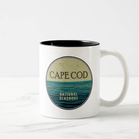Cape Cod National Seashore Ocean Birds Zweifarbige Tasse (Rechts)