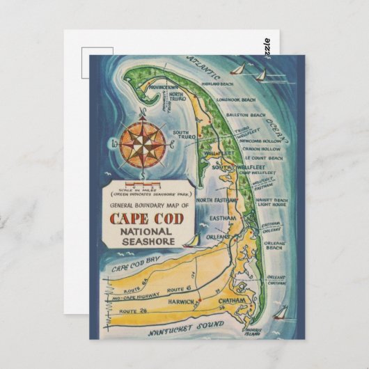 Cape Cod National Seashore Postkarte (Vorne/Hinten)
