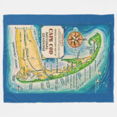 Cape Cod National Seashore Throw Blanket Fleecedecke (Vorderseite (Horizontal))