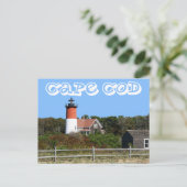 Cape Cod, Nauset Lighthouse, Eastham, MA Post Card Postkarte (Stehend Vorderseite)