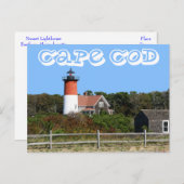 Cape Cod, Nauset Lighthouse, Eastham, MA Post Card Postkarte (Vorne/Hinten)
