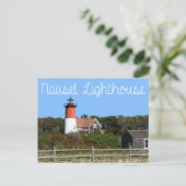 Cape Cod, Nauset Lighthouse, Eastham, MA Post Card Postkarte (Stehend Vorderseite)