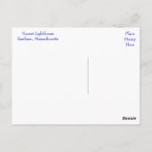 Cape Cod, Nauset Lighthouse, Eastham, MA Post Card Postkarte (Rückseite)