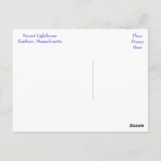 Cape Cod, Nauset Lighthouse, Eastham, MA Post Card Postkarte (Rückseite)