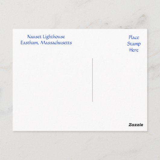 Cape Cod Nauset Lighthouse, Massachusetts Postkart Postkarte (Rückseite)